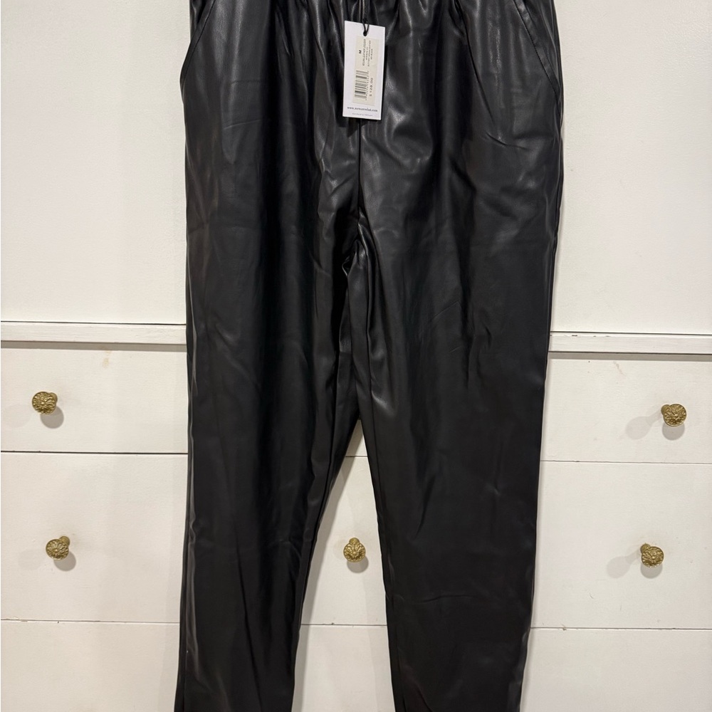 WeWoreWhat Vegan Leather Jogger